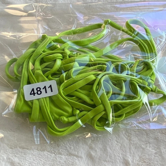 New! Frankie's Bikinis Tatum Satin Triangle Bikini Top 14811 - Picture 10 of 10